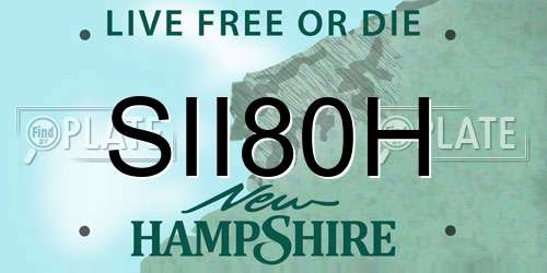 SII80H New Hampshire License Plate