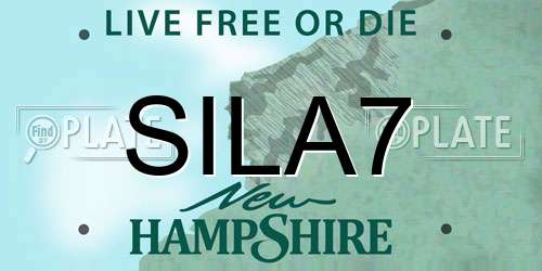 SILA7 New Hampshire License Plate