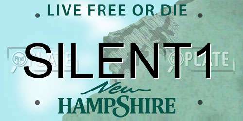 SILENT1 New Hampshire License Plate