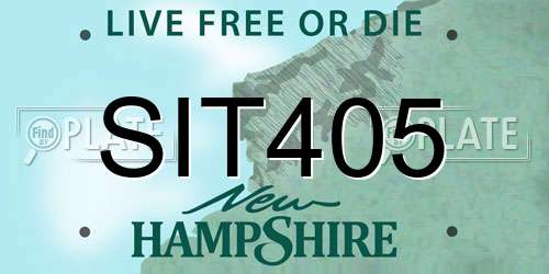 SIT405 New Hampshire License Plate