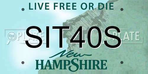SIT40S New Hampshire License Plate