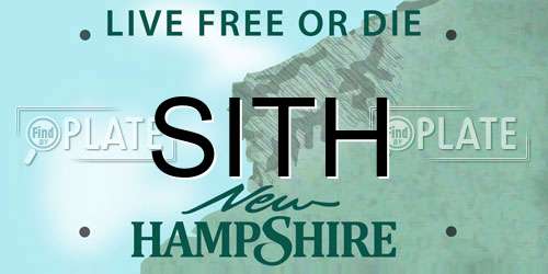 SITH New Hampshire License Plate