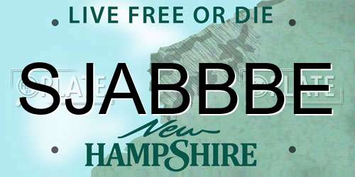 SJABBBE New Hampshire License Plate