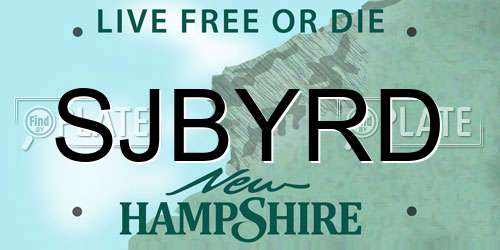 SJBYRD New Hampshire License Plate