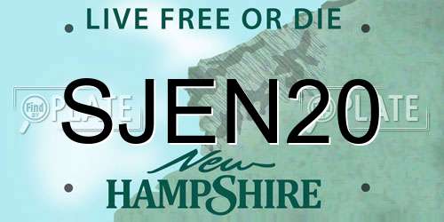 SJEN20 New Hampshire License Plate