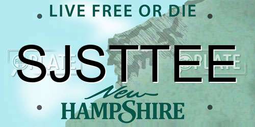 SJSTTEE New Hampshire License Plate