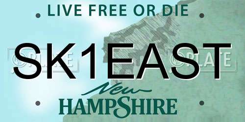 SK1EAST New Hampshire License Plate