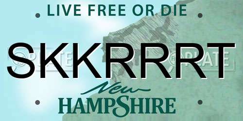 SKKRRRT New Hampshire License Plate