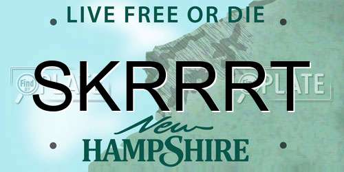 SKRRRT New Hampshire License Plate