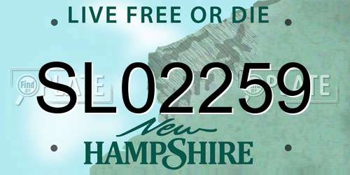 SL02259 New Hampshire License Plate