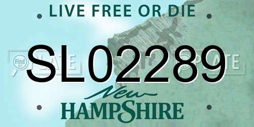 SL02289 New Hampshire License Plate