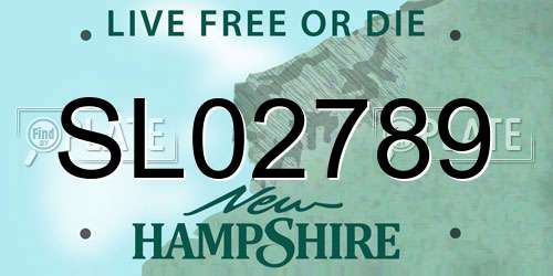 SL02789 New Hampshire License Plate