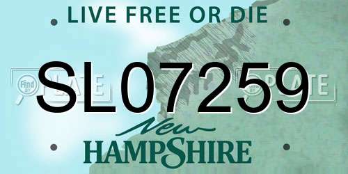 SL07259 New Hampshire License Plate