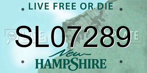 SL07289 New Hampshire License Plate