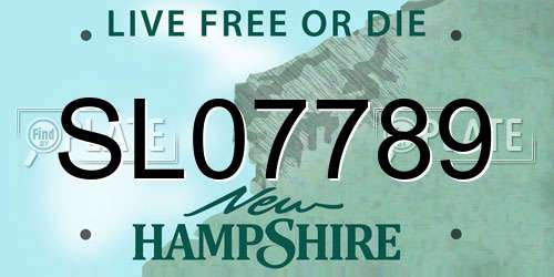 SL07789 New Hampshire License Plate