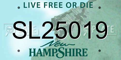SL25019 New Hampshire License Plate