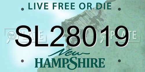 SL28019 New Hampshire License Plate