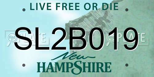 SL2B019 New Hampshire License Plate