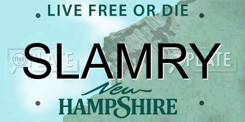 SLAMRY New Hampshire License Plate
