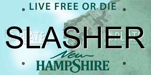 SLASHER New Hampshire License Plate