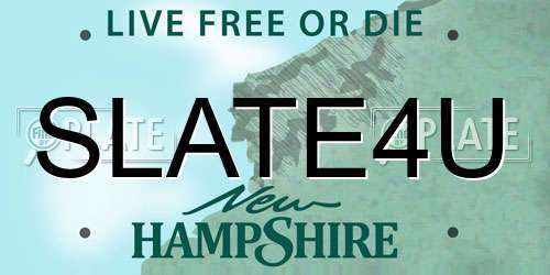 SLATE4U New Hampshire License Plate