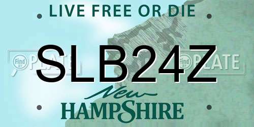 SLB24Z New Hampshire License Plate