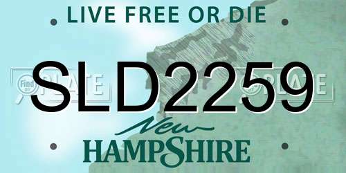 SLD2259 New Hampshire License Plate