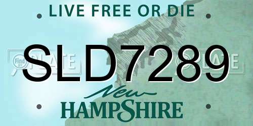 SLD7289 New Hampshire License Plate