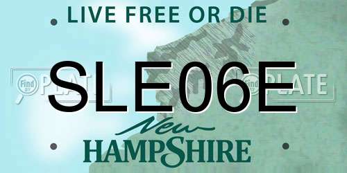 SLE06E New Hampshire License Plate