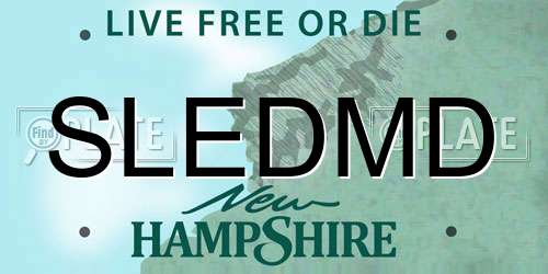 SLEDMD New Hampshire License Plate
