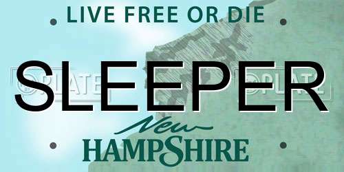 SLEEPER New Hampshire License Plate