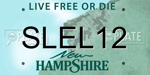 SLEL12 New Hampshire License Plate