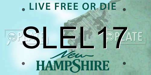 SLEL17 New Hampshire License Plate