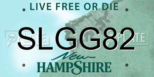 SLGG82 New Hampshire License Plate