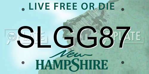 SLGG87 New Hampshire License Plate