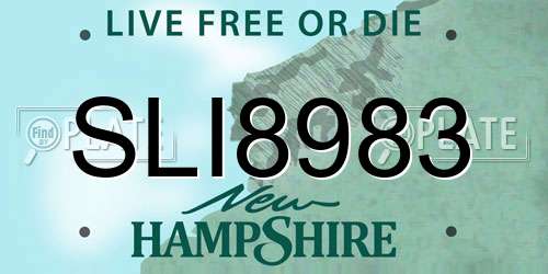 SLI8983 New Hampshire License Plate