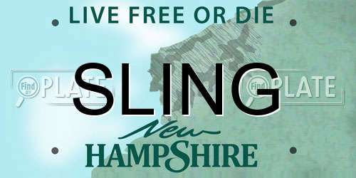 SLING New Hampshire License Plate