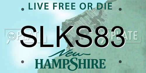 SLKS83 New Hampshire License Plate
