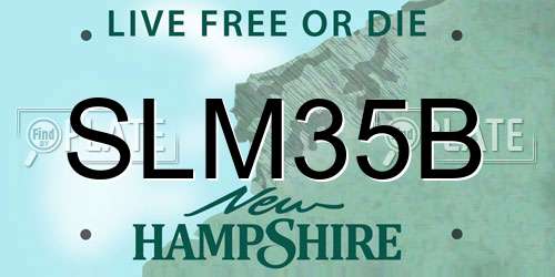 SLM35B New Hampshire License Plate