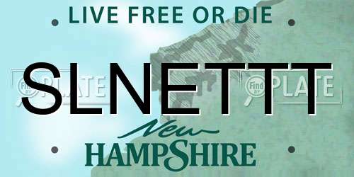 SLNETTT New Hampshire License Plate