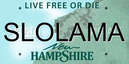SLOLAMA New Hampshire License Plate