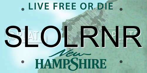 SLOLRNR New Hampshire License Plate