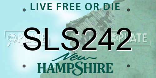 SLS242 New Hampshire License Plate