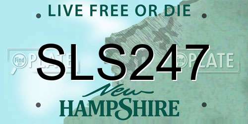 SLS247 New Hampshire License Plate