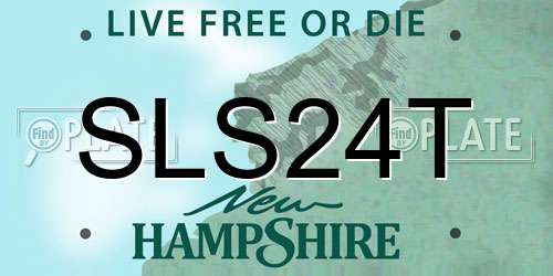 SLS24T New Hampshire License Plate