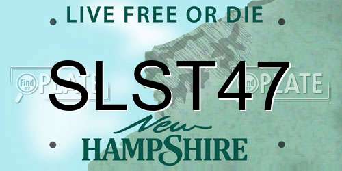 SLST47 New Hampshire License Plate