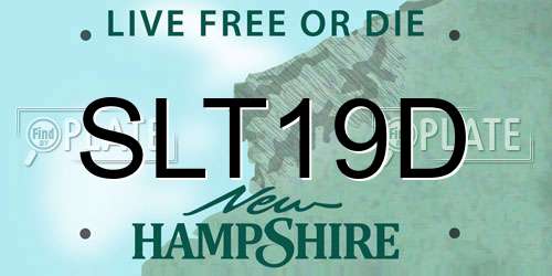 SLT19D New Hampshire License Plate