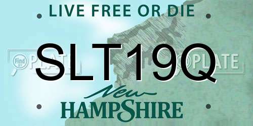 SLT19Q New Hampshire License Plate