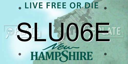 SLU06E New Hampshire License Plate