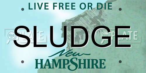 SLUDGE New Hampshire License Plate